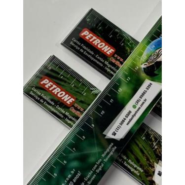 Imagem de 50 réguas personalizada medida 20 cm 4x4 cores cristalizadas - Petrone