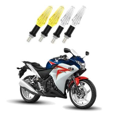 Imagem de Kit 4 Pisca Setas Esportivas de Led Modelo Cristal Moto Honda CBR 250R