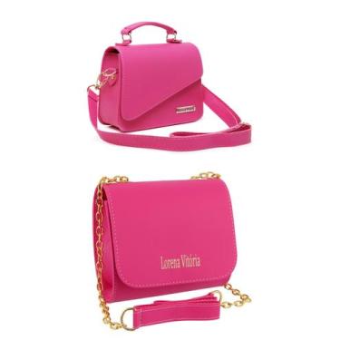 Imagem de Bolsa feminina kit 2 bolsas alça transversal - ZBOLSAS, Mini, Bg pink 
