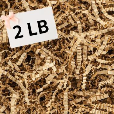 Imagem de Enchimento de trituração de papel enrugado 900g marrom para cestas de 