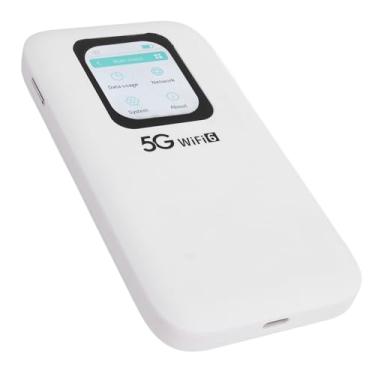 Imagem de Hotspot Móvel 5G WiFi 6 Com Slot para Cartão Nano SIM Conecta até 16 Dispositivos Dispositivo WiFi Portátil Com Tela de Toque de 2,01 Polegadas para Viagens, Design Reforçado