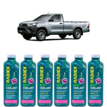 Imagem de Kit aditivo radiador bio coolant pronto para uso rosa - toyota hilux -