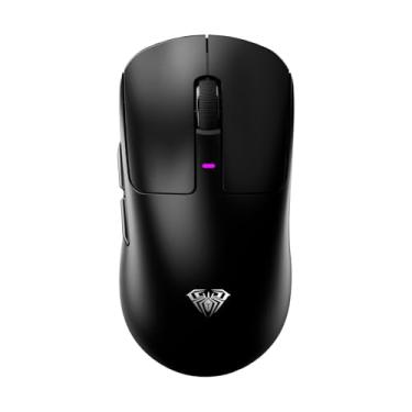 Imagem de AULA Mouse para jogos sem fio SC680, Tri-Mode 2.4Ghz/USB-C/BT5.2, mouse ultraleve, sensor PAW3395, taxa de sondagem de 8K, 26000 DPI, vida útil da bateria de 75 horas, ratos de jogos recarregáveis