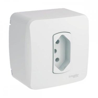 Imagem de Sistema Box Schneider Dexson-Miluz Branco 1 Tomada 2P+T. 10A. - S3B663