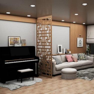 Imagem de Painel Vazado Divisória MDF Shangai Crú - Decore Painéis e Divisórias,
