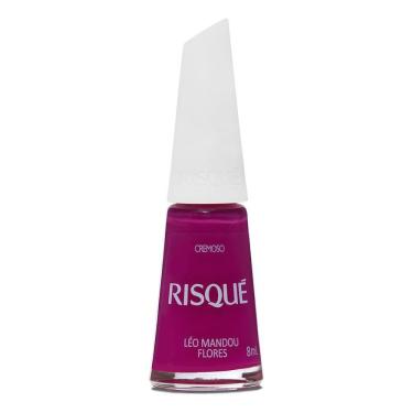 Imagem de Esmalte Risqué Rosas Cremoso Léo Mandou Flores 8ml