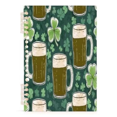 Imagem de Burbuja Caderno St. Patrick Beer, papel pautado universitário A5 com 60 folhas, fichário para escritório, 1 pacote