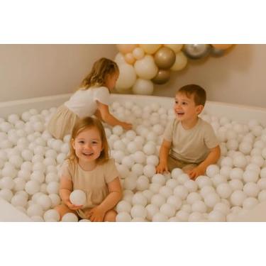 Imagem de 100 Bolinhas de Piscina Infantil brancas - Play Brinquedo