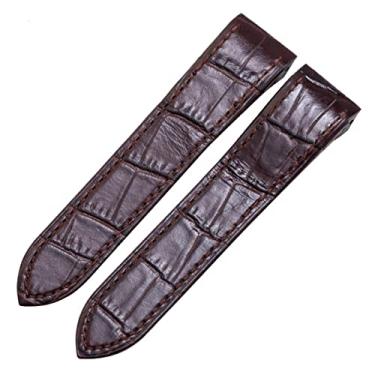 Imagem de EPANO Pulseira de relógio de couro genuíno requintada para série Cartier 20mm design elegante 23mm pulseira de relógio (cor: marrom sem fivela, tamanho: 20mm)