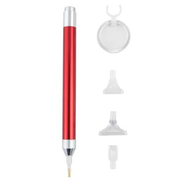Imagem de Caneta de Broca Iluminação com Lupa e 4 Pontas para Pintura Diamantes Ponto Ferramenta Prática Melhorar a Eficiência Trabalho os Olhos