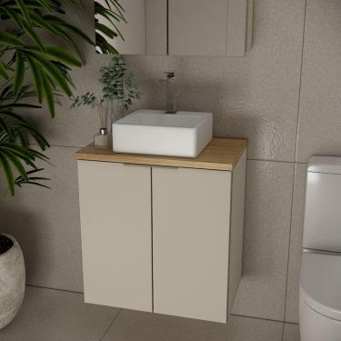 Imagem de Gabinete Nature 60cm Estilare Gab4008 Nude/carvalho