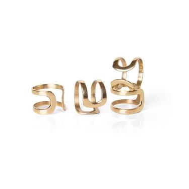 Imagem de Anel De Guardanapo Copa E Cia 4 Peças Lune