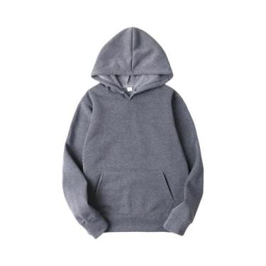 Imagem de Hoodies Oversize Em Cores Sólidas Para Homens E Mulheres, Pullover Cas