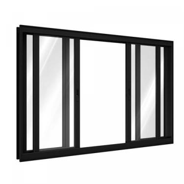 Imagem de Janela de Alumínio de Correr 100x200cm 4 Folhas Lucasa Alumínios