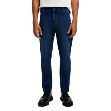 Imagem de Calça Jeans Masculina Hering Skinny Azul Médio - KZOF2ASN, 44, Azul