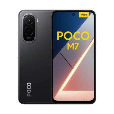 Imagem de Smartphone Poco M7 4G Global Preto 8GB RAM 256GB  Tela 6.74" 90Hz, Câm