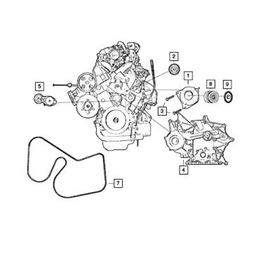 Imagem de Mopar 4861277AD Tensor de correia