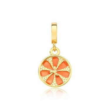 Imagem de Charm Laranja Revestido em Ouro - VL ACCESSOIRES