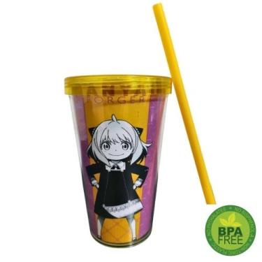 Imagem de Copo com Tampa e Canudo 450 ml Spy x Family - Anya Forger - Clube Comi