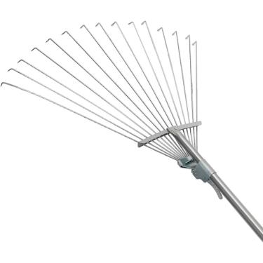 Imagem de Rastelo AjustáVel com Cabo AlongáVel 150cm para Jardinagem，Enxada com Cabo