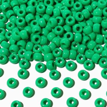 Imagem de Richbunnys 1000 contas de pônei de plástico multicoloridas a granel para artesanato, 6 * 9 mm cores sortidas contas de cabelo, incluindo preto, vermelho, azul, branco para fazer pulseiras, pingentes