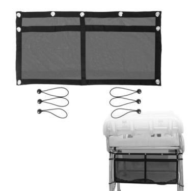 Imagem de Bolsa de armazenamento de barco, bolsa de malha de armazenamento de carro, bolsa organizadora de malha para pendurar barcos e acessórios de organização de carro com 6 peças de anel elástico (81 cm)