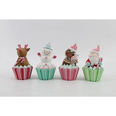 Imagem de December Diamonds Conjunto de 4 personagens sortidos de cupcake North Pole Sweet Shoppe