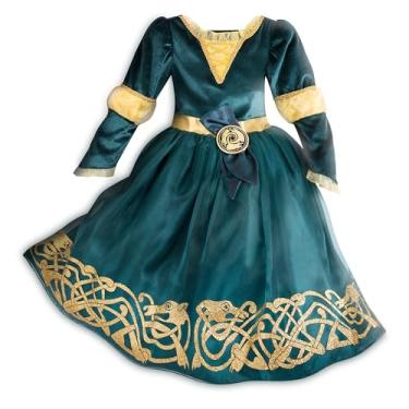 Imagem de DISNEY STORE Official Princess Merida Halloween Costume for Kids - Disney Princess Dresses for Girls - Dress up Clothes for Pretend Play - Brave Costume - Size 9/10