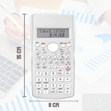 Imagem de Calculadora Científica KA6069 – Funções Avançadas, Display LCD, Ideal para Estudantes, Escolas e Universidades Eletrônica Engenharia Física Química (Branco)
