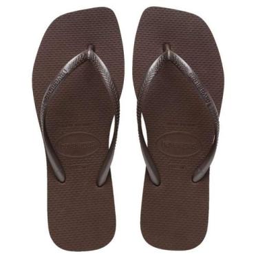 Imagem de Chinelo Havaianas Slim Square - Feminino - Cafe - 3738, Cafe, 37/38, F
