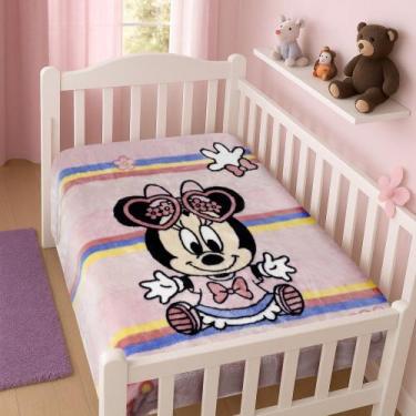 Imagem de Cobertor Infantil Bebê Minnie Antialérgico Jolitex Raschel