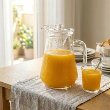 Imagem de Jarra de Vidro Suco Água e Chá Com Tampa Bolinhas - Wincy, trasparente