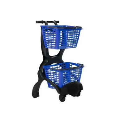 Imagem de Carrinho De Mercado Supermercado Compras Ecoflex Cesta 25lts - JR Mark