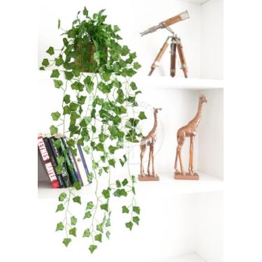 Imagem de Arranjo Artificial Completo Folhagem Pendente Para Prateleira - foglio