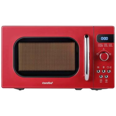 Imagem de Micro ondas R Retro de Bancada 19 Litros Multifuncional, 700W, 110v, COMFEE AM720C2RA R, Vermelho