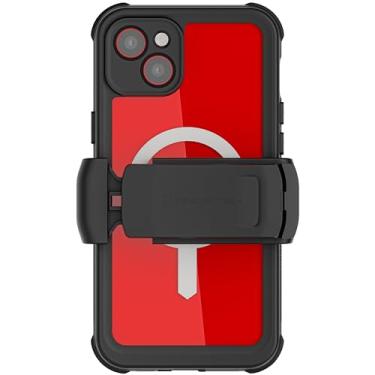 Imagem de Ghostek Capa NAUTICAL para iPhone 14 Plus à prova d'água com protetor de tela, coldre com clipe de cinto e ímã MagSafe Capa protetora de corpo inteiro integrada projetada para Apple iPhone14Plus 2022 (6,7 polegadas) (transparente)