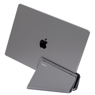 Imagem de tyonit TiltSnap Pro Suporte vertical para laptop MacBook Pro de 14 polegadas e 16 polegadas, conexão USB-C Thunderbolt4 automática, conexão perfeita à estação de ancoragem ou monitor, 40 Gbps, 100 W