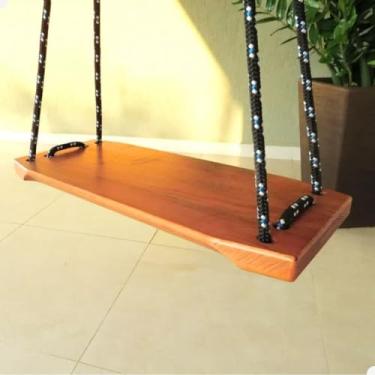 Imagem de Balanço de Madeira Reforçado Balanço Rustico Madeira Maciça