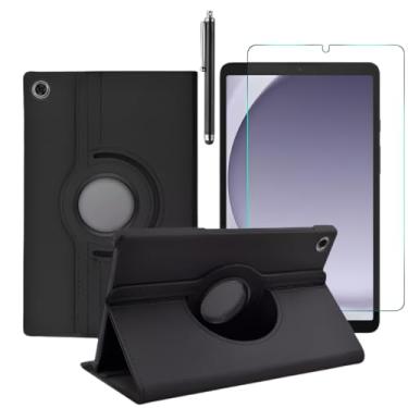 Imagem de Blance, Kit Capa Couro Giratória + Película de Vidro + Caneta Touch Para Galaxy Tab A9 8.7