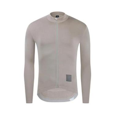 Imagem de Camisa de Ciclismo Masculina para Inverno - Manga Longa, Forro de Lã T