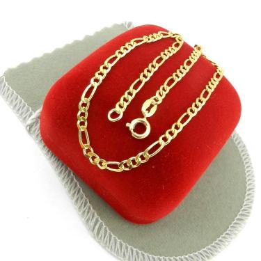 Imagem de Pulseira Masculina 18Cm 3Mm Largura Folheado Ouro Pl475A