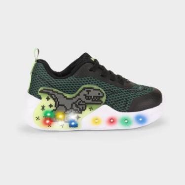 Imagem de Tênis Infantil Bibi Fun Light Verde de Dinossauro-Masculino