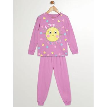 Imagem de Pijama Longo Estampado Infantil Para Menina - PINK - Bicho Bagunça, 8,