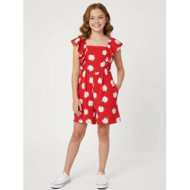 Imagem de Macacão Juvenil Para Menina - VERMELHO - ROVI KIDS, Vermelho, 12
