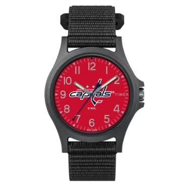Imagem de Timex Tribute Relógio masculino NHL Pride 40 mm de quartzo pulseira de tecido, preto, 20 relógio casual (modelo: TWZHCAPMYYZ)