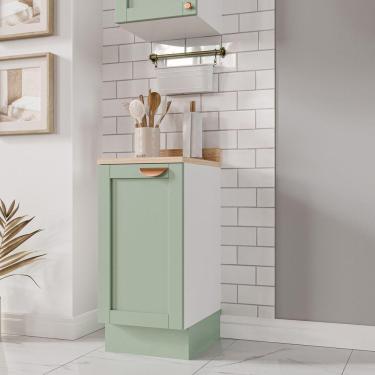 Imagem de Balcão 1 Porta 40cm Arizona CabeCasa MadeiraMadeira Branco/Menta