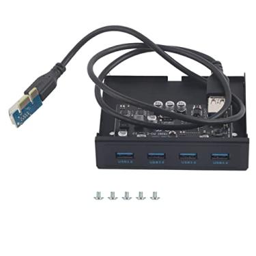 Imagem de Placa De Expansão, PCI E Para 4 X USB 3.0 Placa Adaptadora NEC720201 Chip Front Floppy Bay Adapter PCI E Riser Card Para Transferência De Dados Em Alta Velocidade