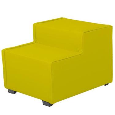 Imagem de Escada Estofada 2 degraus para Cachorro Gato e Maca de Estetica Suede 