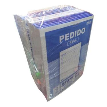Imagem de Blocos Pedido Multivias Azul Pequeno 50 Folhas Pct C/ 20 Un - São Domi