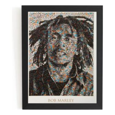 Imagem de Reggae Poster Com Moldura Bob Marley Arte Quadro 44x32cm - Fanarte